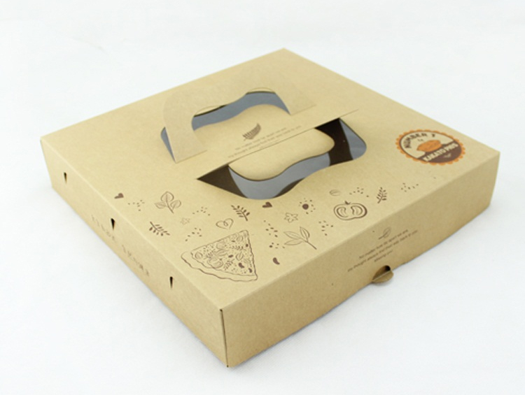 Pizza Box With Transparent Pvc Window And Handle