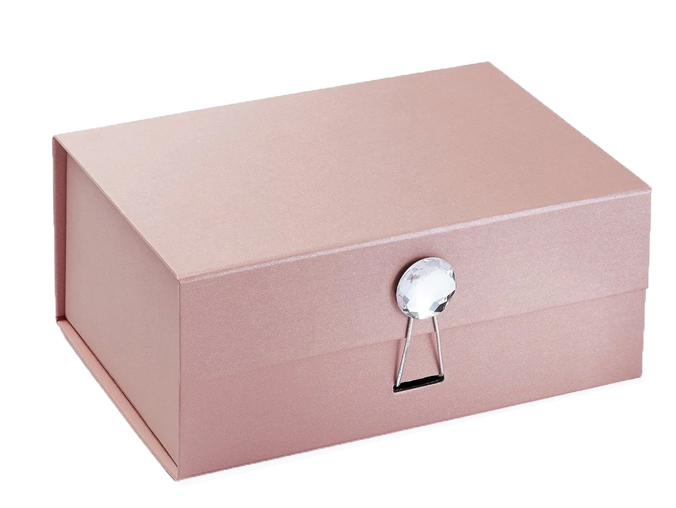 Pink Ribbon Folding Clamshell-type Gift Box With Your Own Design