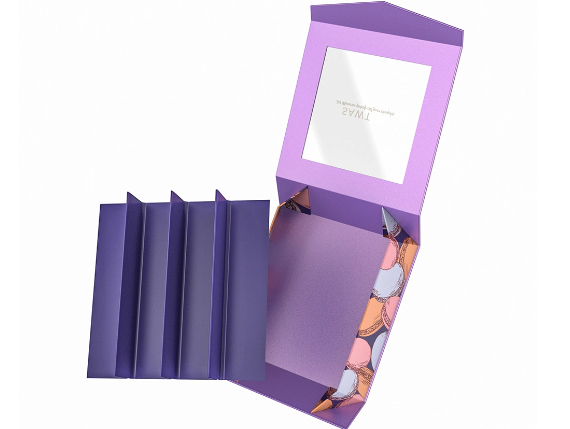 Magnet Custom Logo Printing Folding Rigid Packaging Macarons Box
