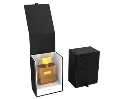 Perfume Rigid Luxury Paper Black Gift Box For Packing