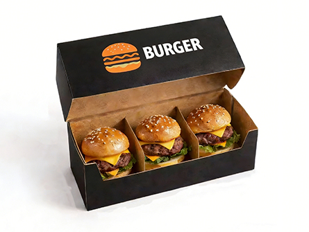 Burger Box with 3 Compartments