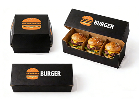 Burger Box with 3 Compartments