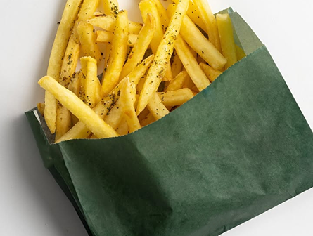 Hamburger Boxes and French Fries Bag