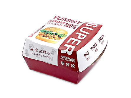 New Design Burger Paper Box For Food Packing