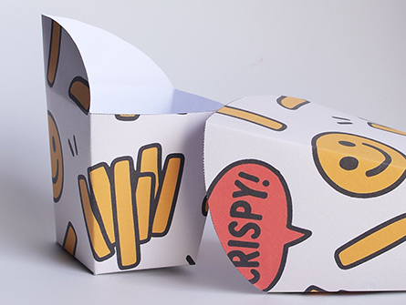 Fries Cone Packaging With Logo