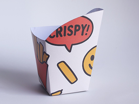 Fries Cone Packaging With Logo