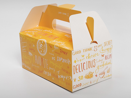 Chicken Burger Packaging Box with Handle