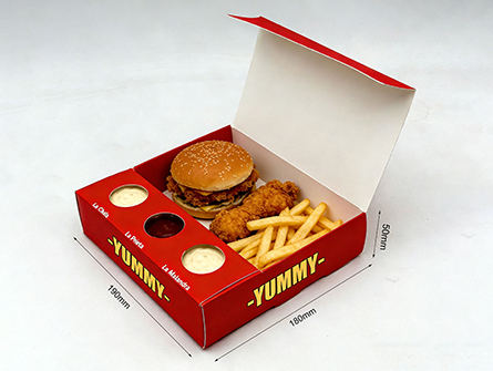 Fast Food Paper Boxes with Sauce Dip