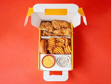 Packaging Box With Sauces Divider with Handle