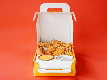 Packaging Box With Sauces Divider with Handle