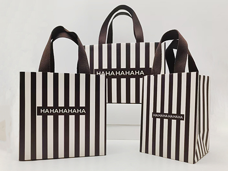 Striped Clothing Paper Bag With Logo