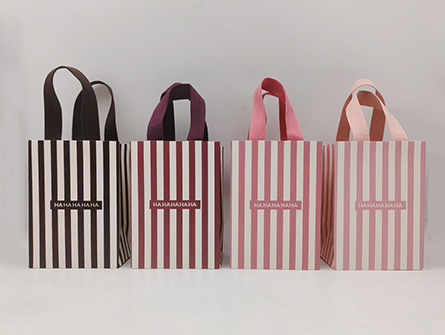 Striped Clothing Paper Bag With Logo