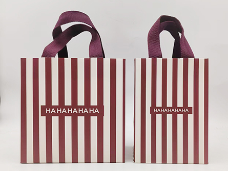Striped Clothing Paper Bag With Logo