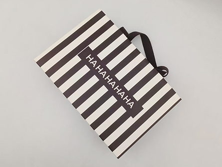 Striped Clothing Paper Bag With Logo