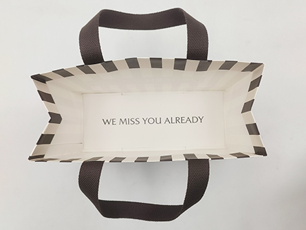 Striped Clothing Paper Bag With Logo