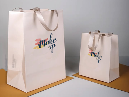 Paper Shopping Bags With Ribbon